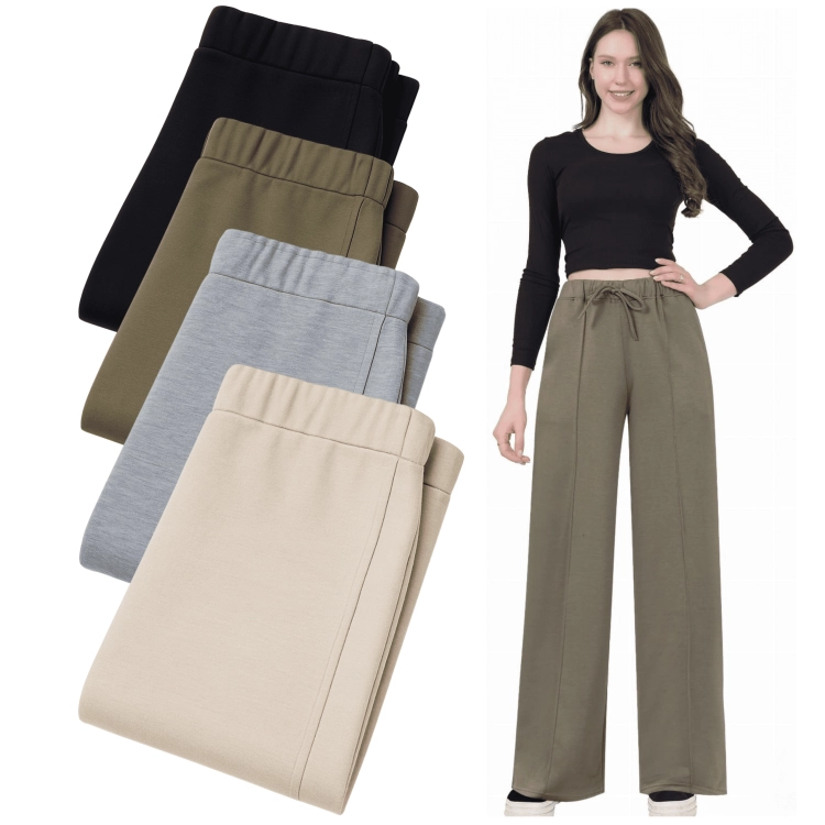 Szerokie Spodnie Dresowe Damskie Z Szerokimi Nogawkami