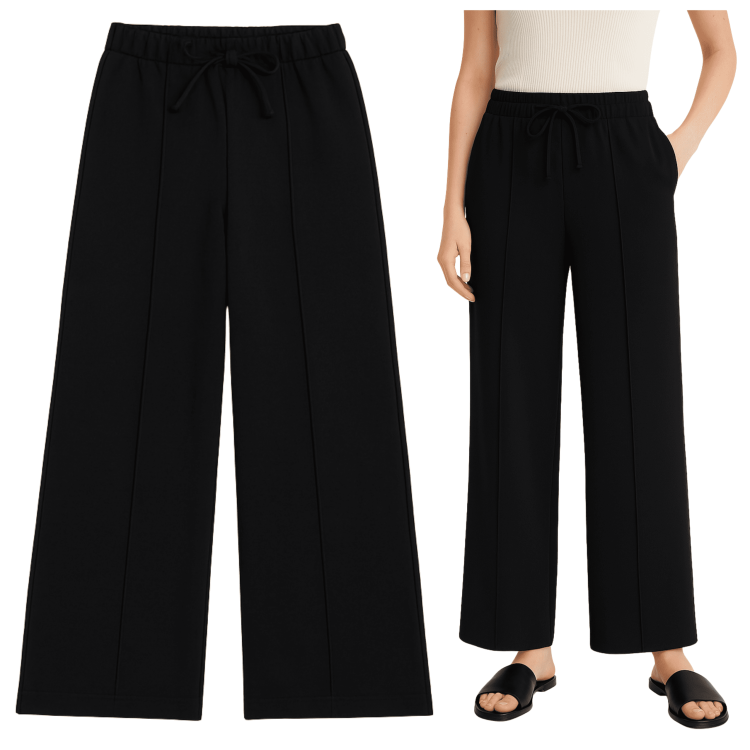 Szerokie Spodnie Dresowe Damskie Z Szerokimi Nogawkami