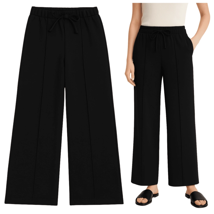 Szerokie Spodnie Dresowe Damskie Z Szerokimi Nogawkami