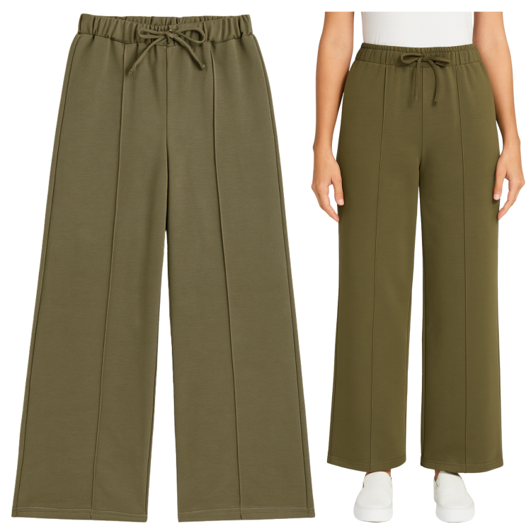 Szerokie Spodnie Dresowe Damskie Z Szerokimi Nogawkami