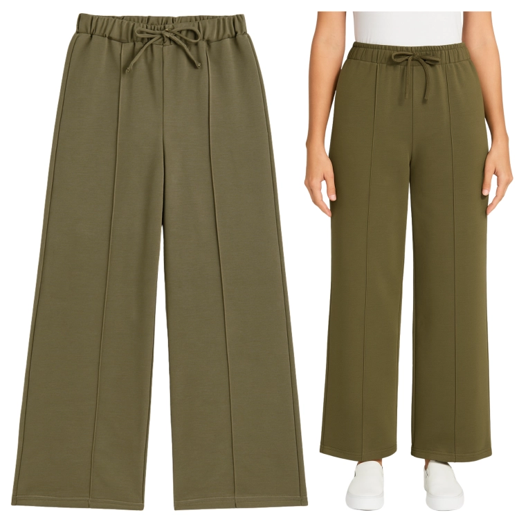 Szerokie Spodnie Dresowe Damskie Z Szerokimi Nogawkami