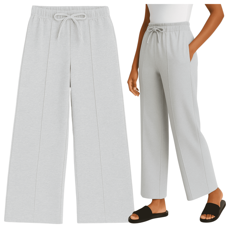 Szerokie Spodnie Dresowe Damskie Z Szerokimi Nogawkami