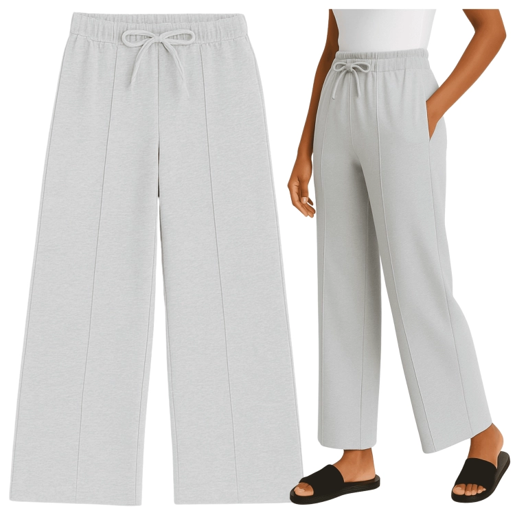 Szerokie Spodnie Dresowe Damskie Z Szerokimi Nogawkami