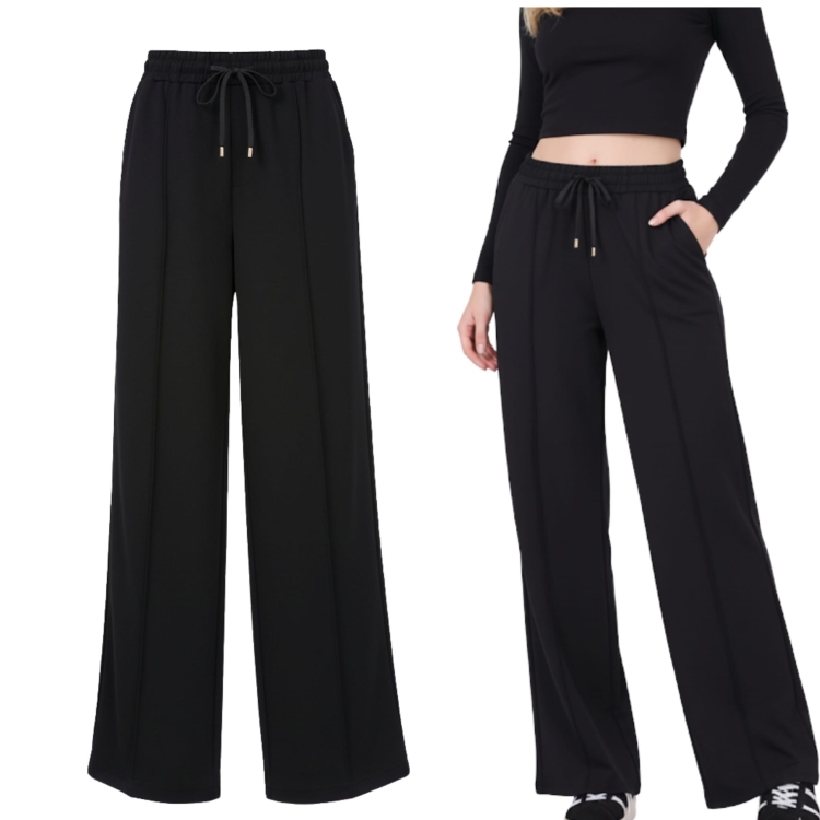 Spodnie Szerokie Damskie Luźne Uniwersalne Casual Wide Leg
