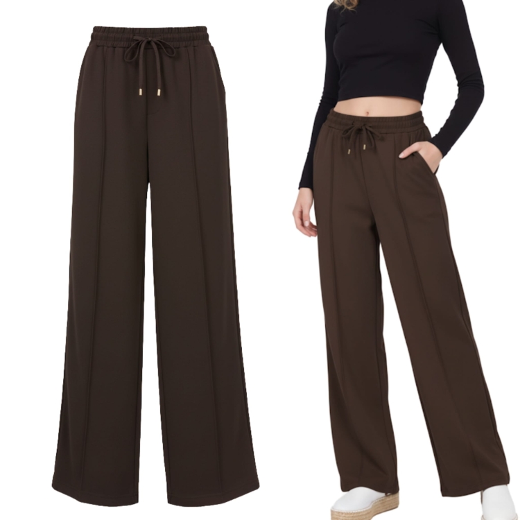 Spodnie Szerokie Damskie Luźne Uniwersalne Casual Wide Leg