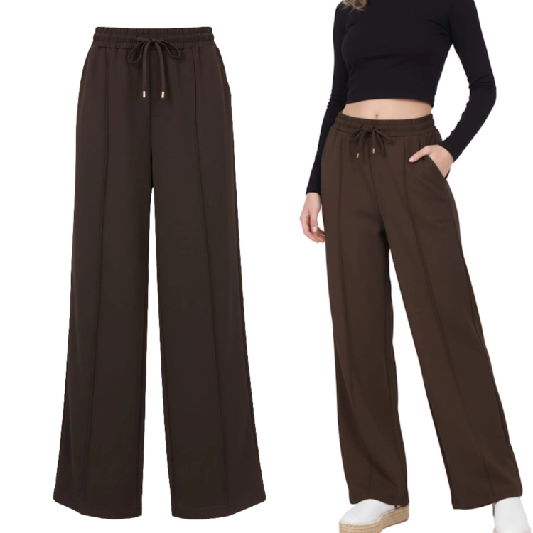 Spodnie Szerokie Damskie Luźne Uniwersalne Casual Wide Leg