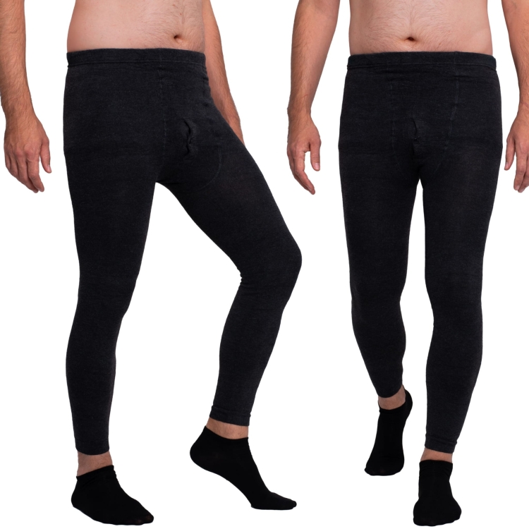 Kalesony Bawełniane Męskie Ciepłe Wygodne Rajstopowe Zimowe