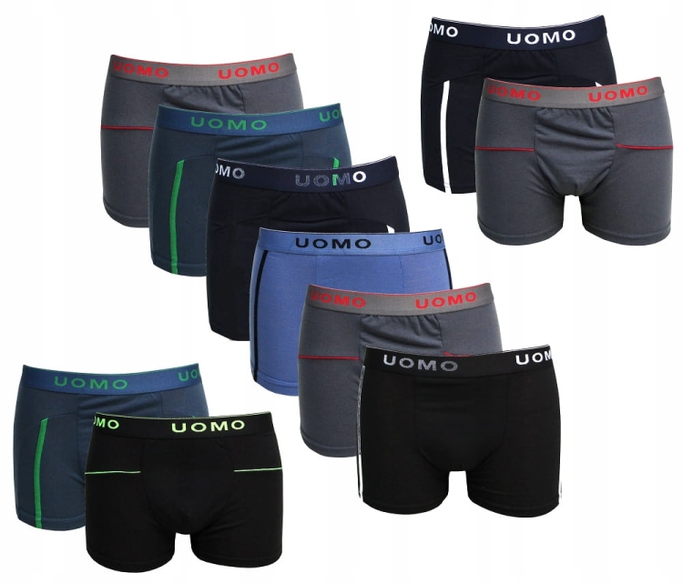Bokserki Męskie Bawełniane Majtki Szorty Zestaw 10-Pak