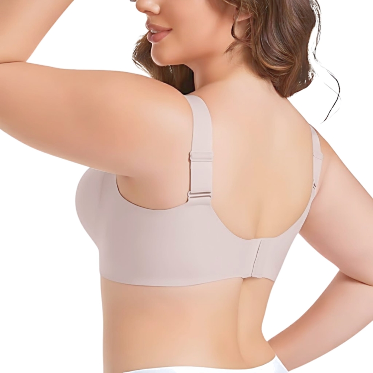 Biustonosz Miękki bez Fiszbin Niewidoczny Damski Pudrowy Róż