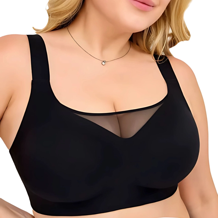 Biustonosz Bez Fiszbin Wygodny Miękki Bezszwowy Push Up