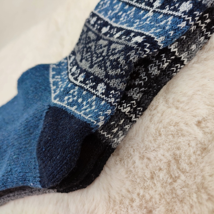 Skarpety Męskie Zimowe Wełniane Norweskie Na Mróz 3-pak