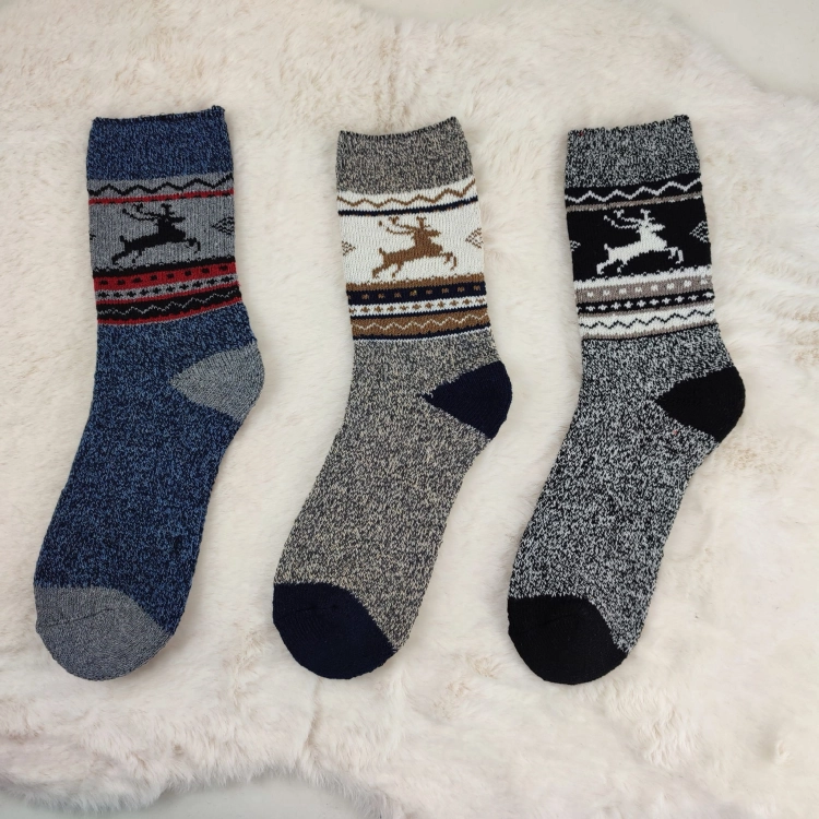 Skarpety Alpaka Norweskie Komfortowe Bezuciskowe Grube 3-pak