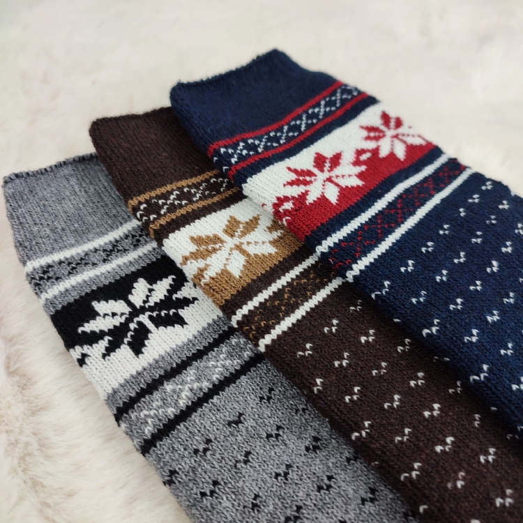 Ciepłe Skarpety Alpaka Zimowe Komfortowe Naturalne 3-pak