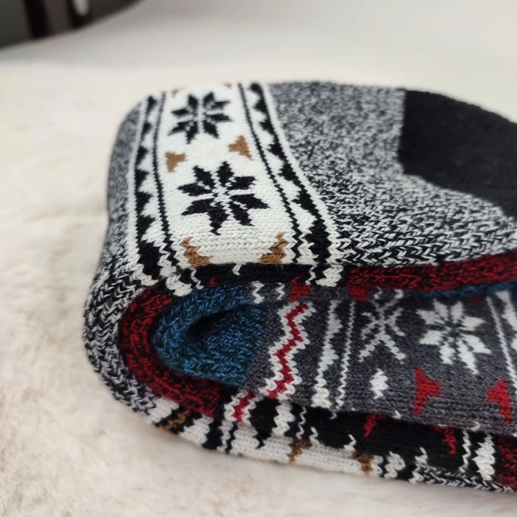 Grube Skarpety Damskie Alpaka Z Norweskim Wzorem 3-pak