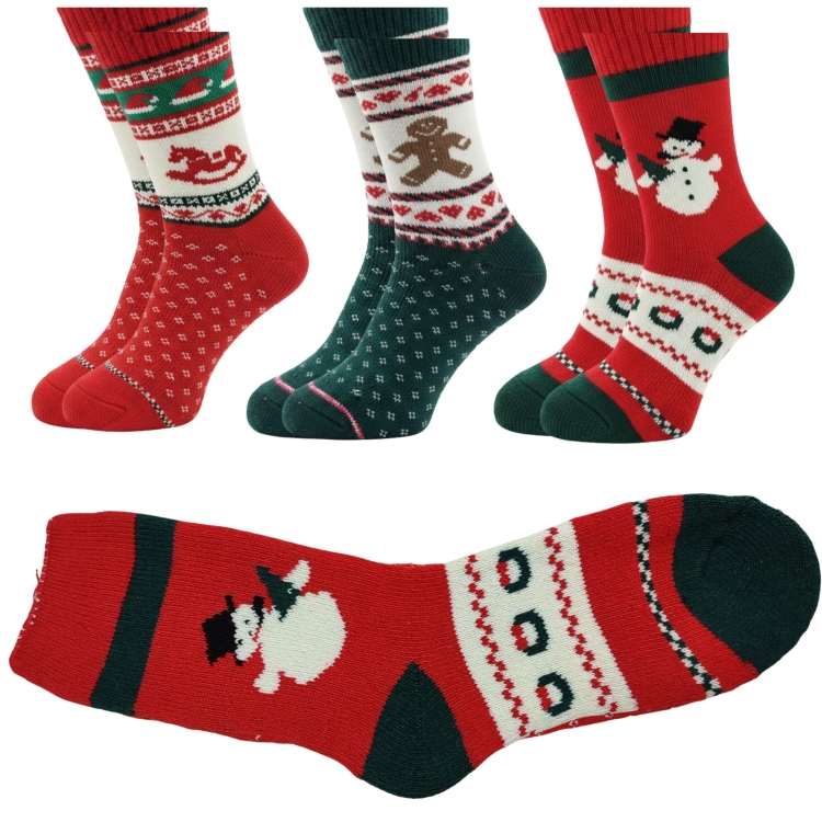 Skarpetki Świąteczne Alpaka Naturalne Idealne Na Zimę 3-pak