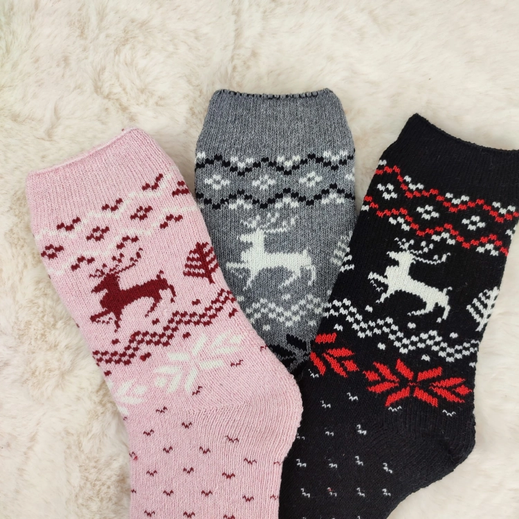 Skarpetki Damskie Ciepłe Długie Komfortowe Zimowe Grube 3-pak