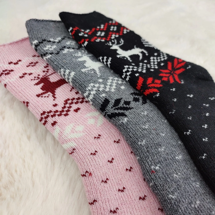 Skarpetki Damskie Ciepłe Długie Komfortowe Zimowe Grube 3-pak