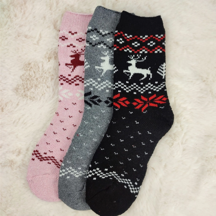 Skarpetki Damskie Ciepłe Długie Komfortowe Zimowe Grube 3-pak