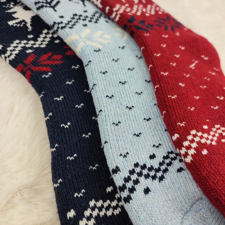 Skarpetki Damskie Ciepłe Długie Komfortowe Zimowe Grube 3-pak