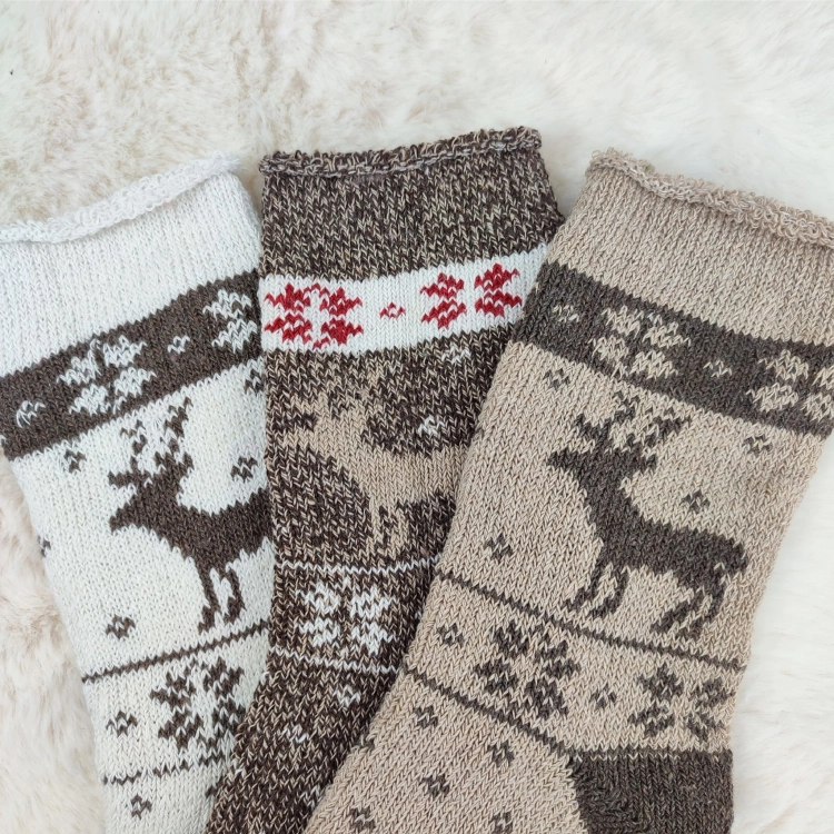 Skarpety Z Alpaki Norweskie Bezuciskowe Komfortowe 3-pak