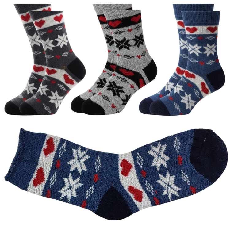 Skarpety Wełniane Bezuciskowe Termiczne Norweskie 3-pak