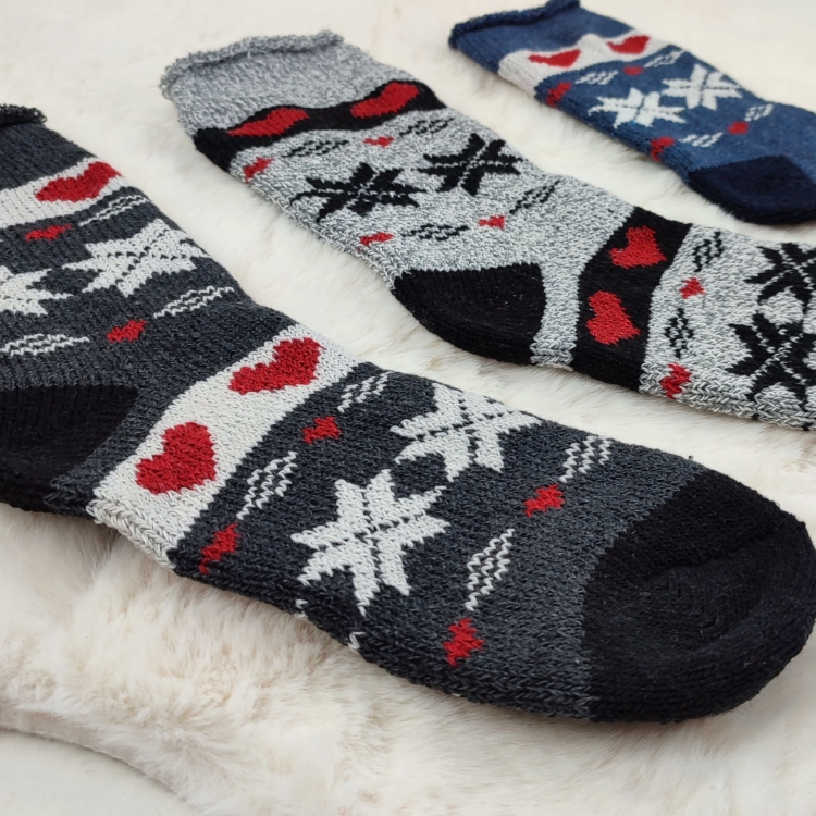 Skarpety Wełniane Bezuciskowe Termiczne Norweskie 3-pak