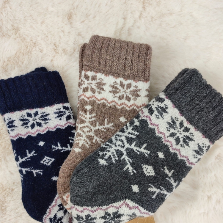 Skarpetki Z Alpaki Termiczne Zimowe Komfortowe Damskie 3-pak