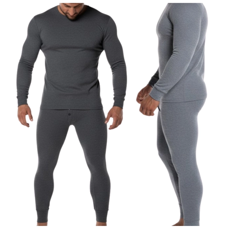 Kalesony Bawełniane Komplet Podkoszulek Męski Zimowy Ciepły