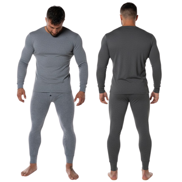 Kalesony Bawełniane Komplet Podkoszulek Męski Zimowy Ciepły