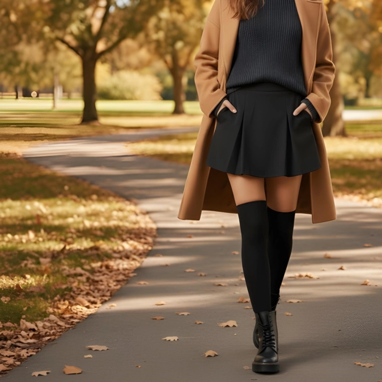 Zakolanówki Bawełniane Długie Wygodne Zimowe Eleganckie