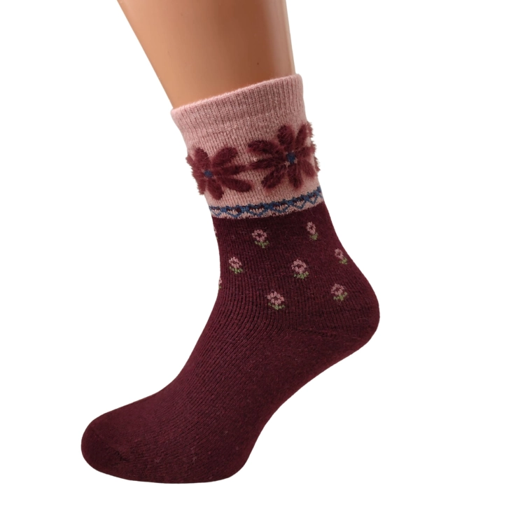 Skarpetki Wełniane 100% Angora Ciepłe Grube Zimowe 6-pak