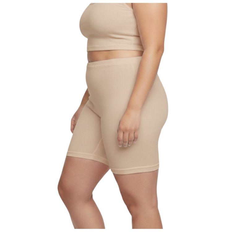 Reformy z Nogawkami Bawełniane Przeciw Otarciu Ud Beżowe