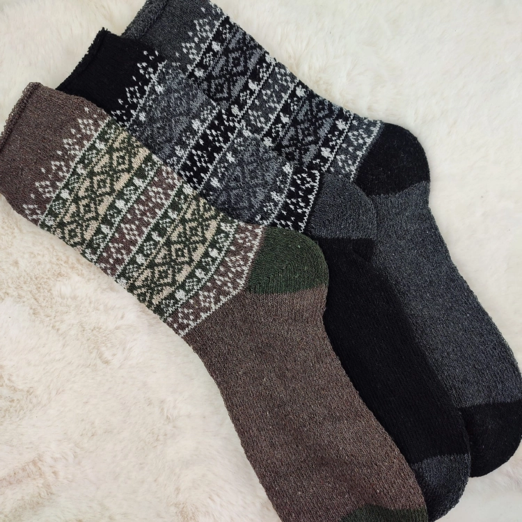 Ciepłe Skarpety Męskie Zimowe Długie Norweskie 6-Pak