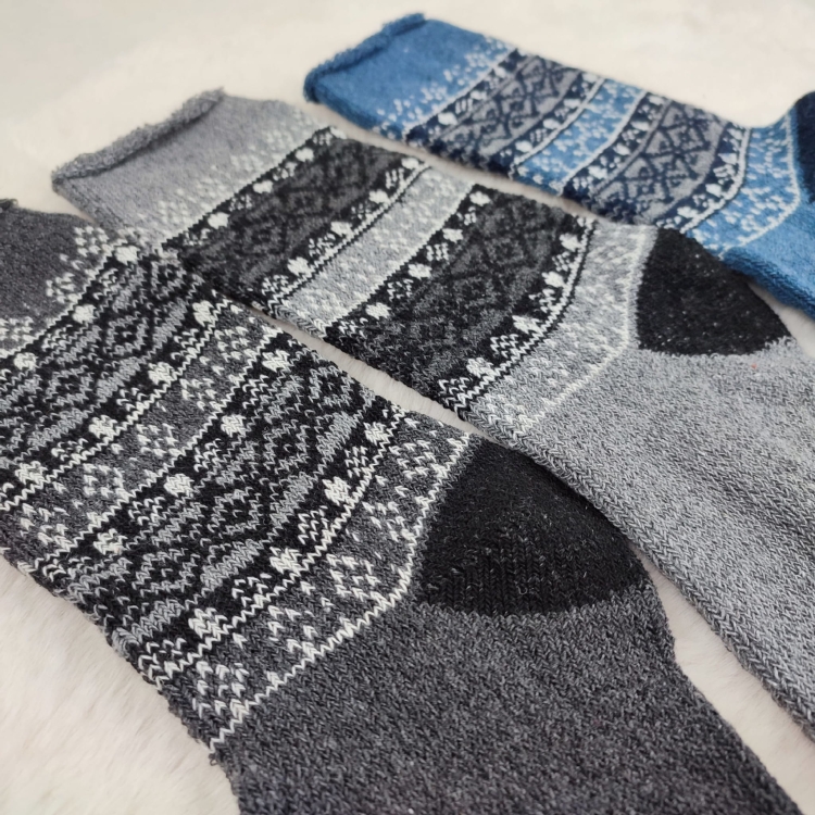 Ciepłe Skarpety Męskie Zimowe Długie Norweskie 6-Pak