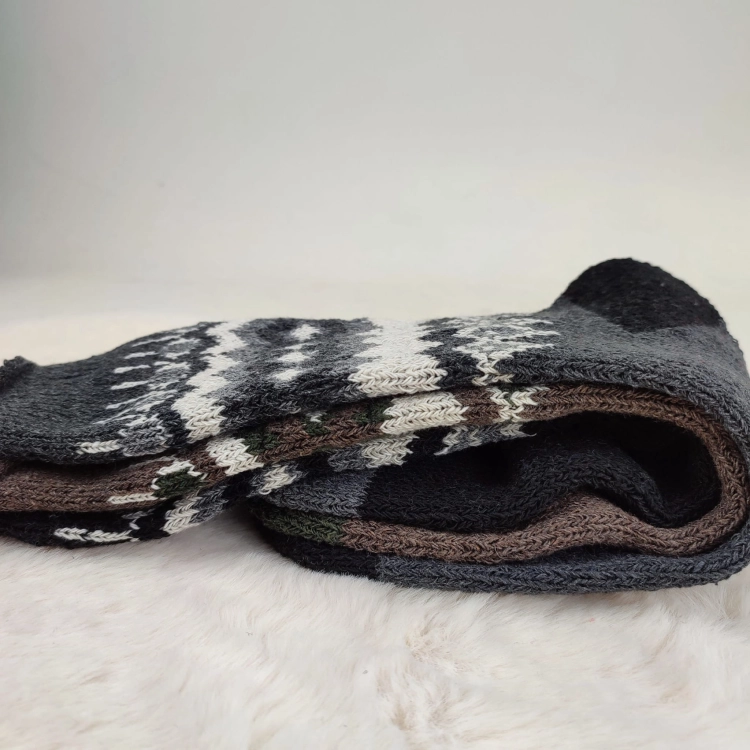 Skarpety Z Alpaki Bezuciskowe Długie Ciepłe Wełniane 6-Pak