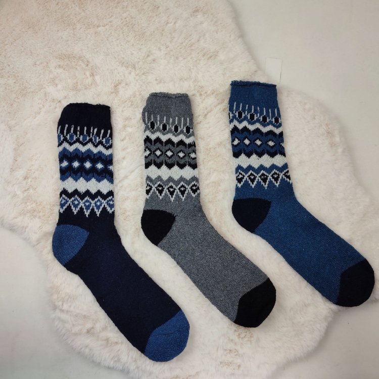 Skarpety Z Alpaki Bezuciskowe Długie Ciepłe Wełniane 6-Pak