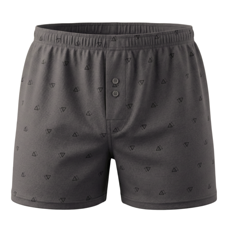 Bokserki męskie luźne szare 100% bawełna - krój bezuciskowy.